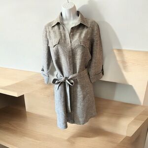 Edward Ladies size Medium Denim blue wrap dress with 3/4 sleeve